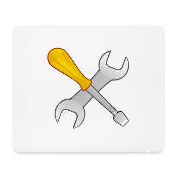 Schraubenzieher Schlüssel - Mousepad (Querformat) - Weiß - Vorne