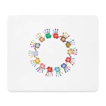 hands - Mouse Pad (horizontal) - white - Front
