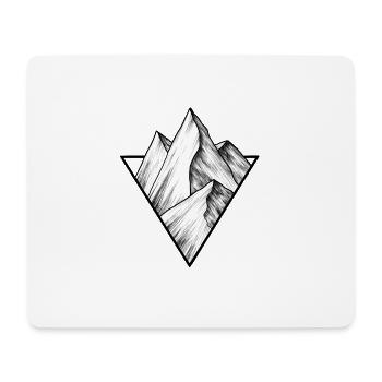 Mountain logo - Mouse Pad (horizontal) - white - Front