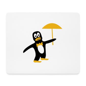Penguin with umbrella in your desired colours - Mouse Pad (horizontal) - white - Front