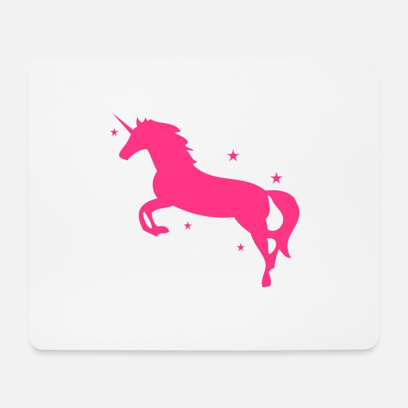 Einhorn - Mousepad (Querformat) - Weiß