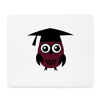 Eule - Mousepad (Querformat) - Weiß - Vorne