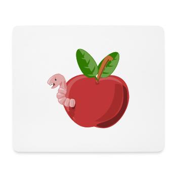 Wurm - Mousepad (Querformat) - Weiß - Vorne