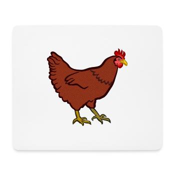 Ein Huhn - Mousepad (Querformat) - Weiß - Vorne