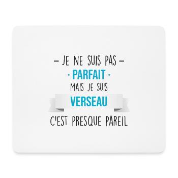 Signe astrologique verseau humour cadeaux fêtes - Tapis de souris (format paysage) - blanc - Devant