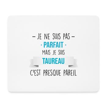 Signe astrologique taureau humour cadeaux fêtes - Tapis de souris (format paysage) - blanc - Devant