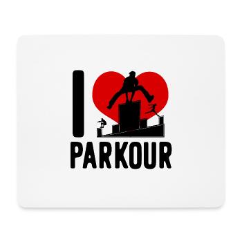 Parkour Sport Freerunning Heart - Mouse Pad (horizontal) - white - Front