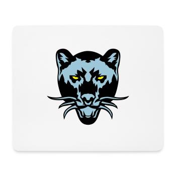 black panther drawing wild animal logo - Mouse Pad (horizontal) - white - Front