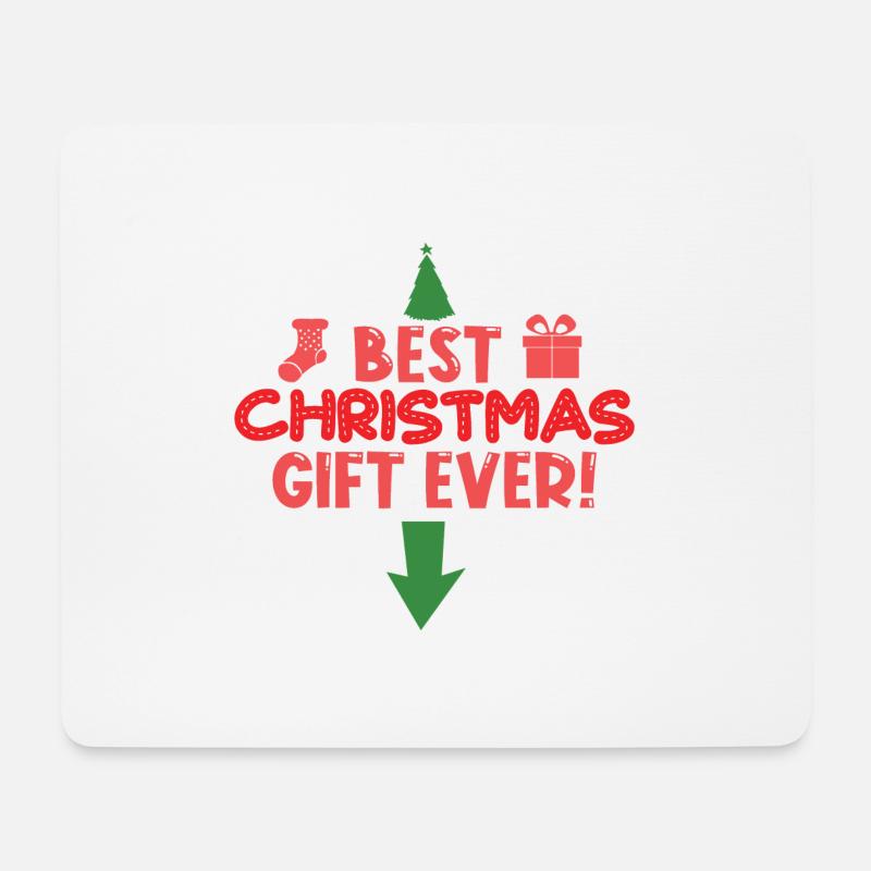 Weihnachten Schwangerschaft Schwanger - Mousepad (Querformat) - Weiß