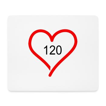 Tempo 120 - Mousepad (Querformat) - Weiß - Vorne