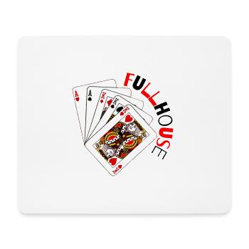 Cartes à jouer rétro Fanfare - Tapis de souris (format paysage) - blanc - Devant