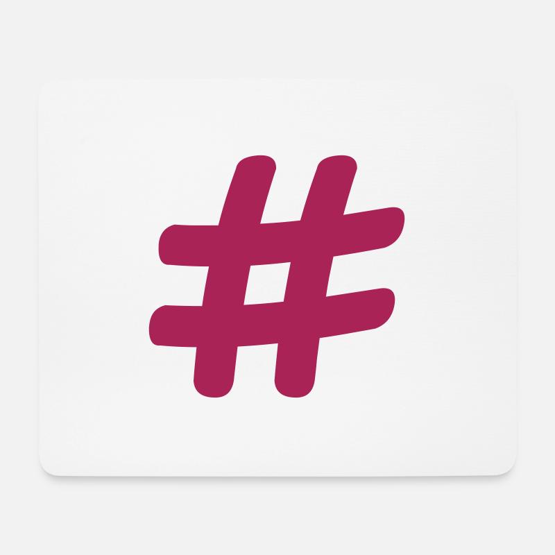Hashtag - Mouse Pad (horizontal) - white