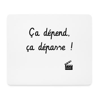 Ça dépend ça dépasse ! Le Père Noël est une ordure - Tapis de souris (format paysage) - blanc - Devant