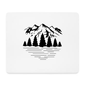 mountains - Mouse Pad (horizontal) - white - Front