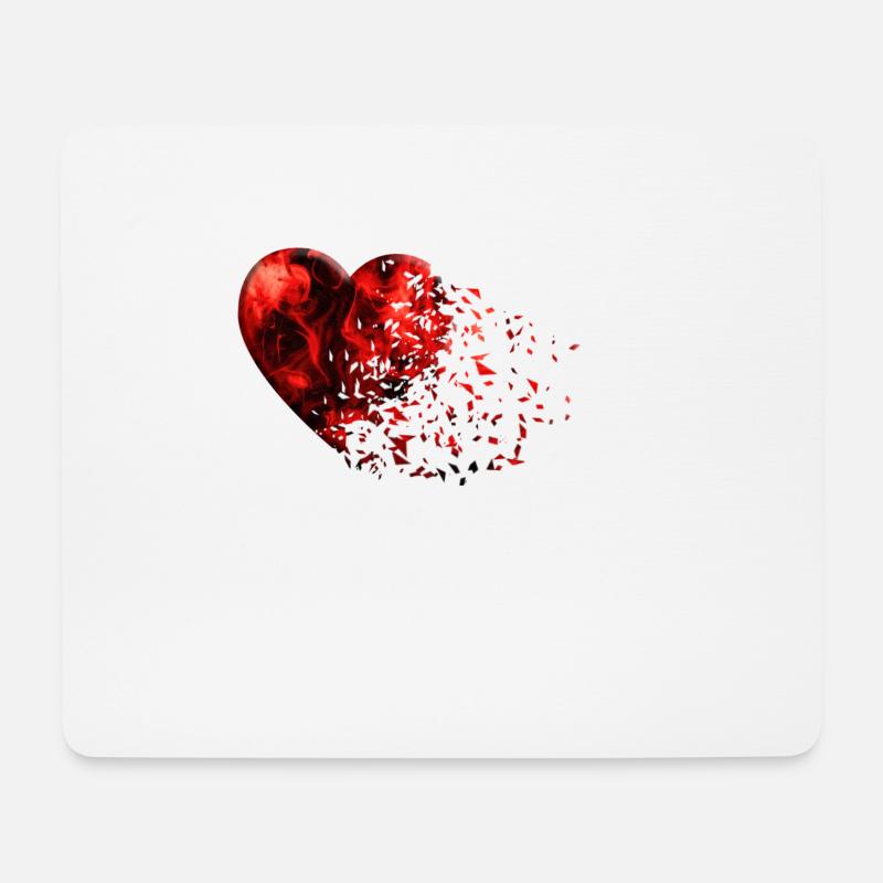 Heart broken - Mouse Pad (horizontal) - white