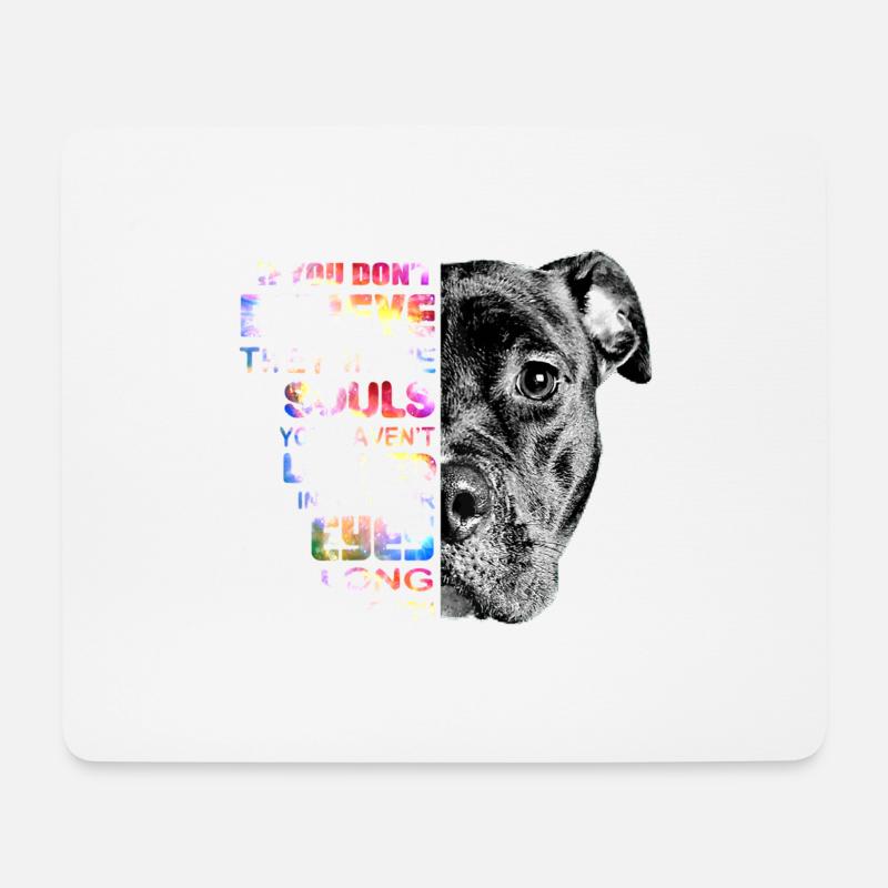 Ich liebe meine Pitbull Frau Liebe ihr Pitbull Geschenk - Mousepad (Querformat) - Weiß