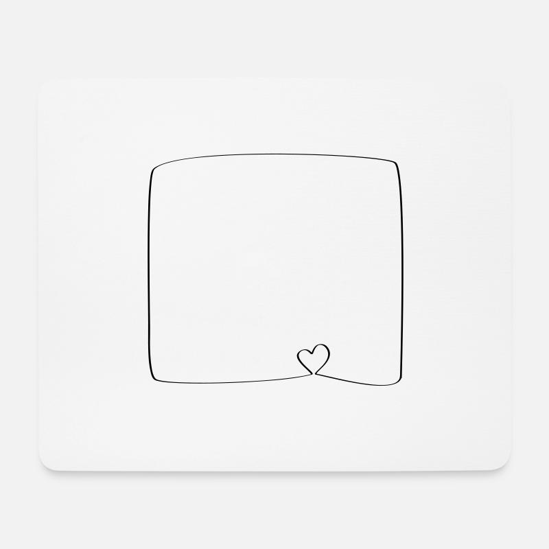 Herz im breiten Rahmen - Mousepad (Querformat) - Weiß