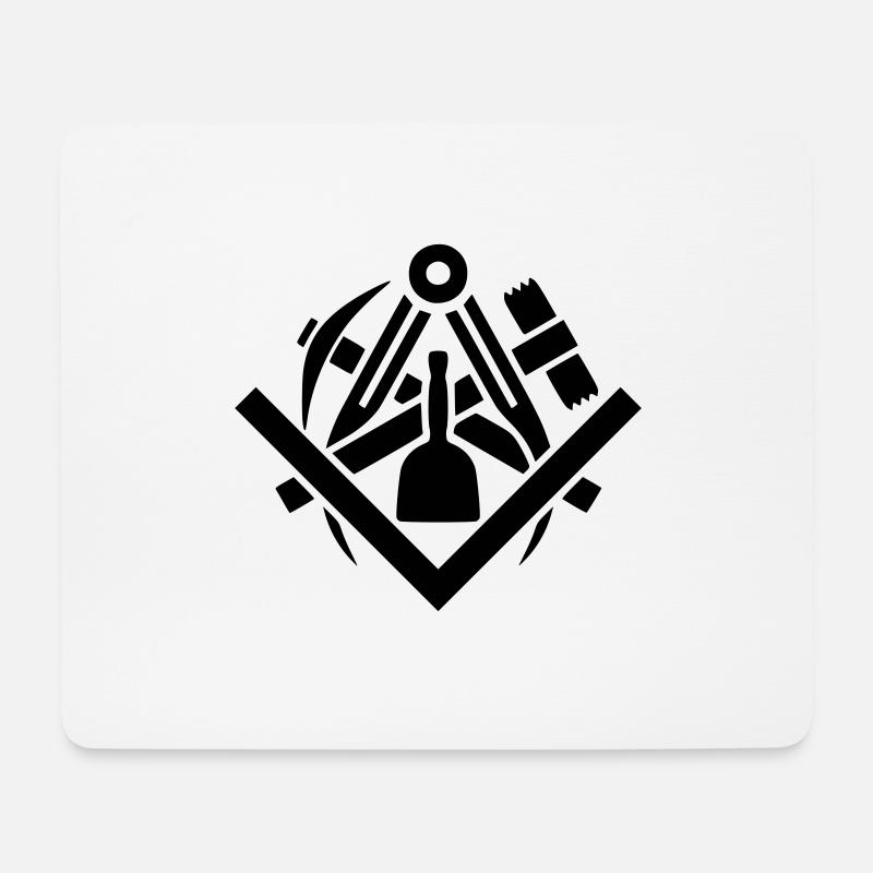 Steinmetz - Zunftzeichen - Mousepad (Querformat) - Weiß