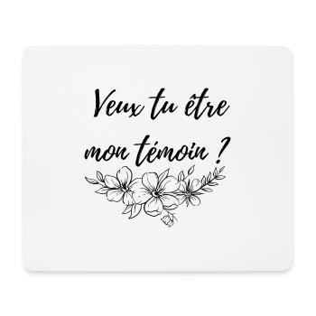 Veux tu être mon témoin ? - Tapis de souris (format paysage) - blanc - Devant