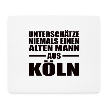 Alter Mann Köln Kölle NRW Geburtstag Ruhrgebiet - Mousepad (Querformat) - Weiß - Vorne