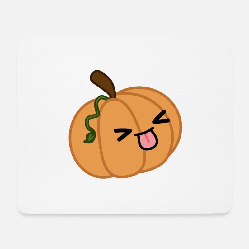 Kawaii Kürbis - Mousepad (Querformat) - Weiß
