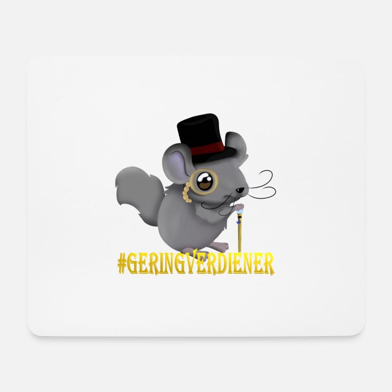 Geringverdiener - Mousepad (Querformat) - Weiß