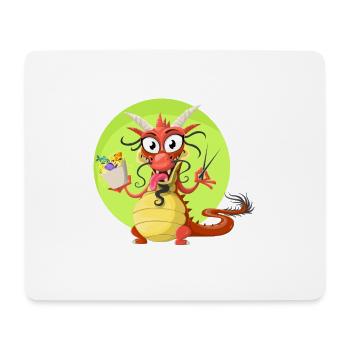 dragon - Mouse Pad (horizontal) - white - Front