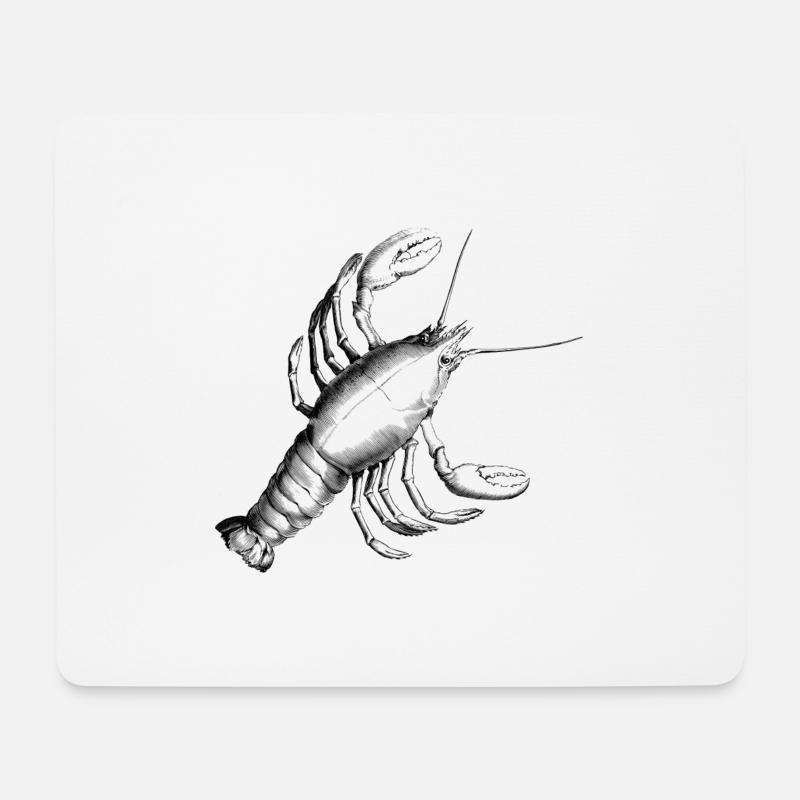 Lobster - Mousepad (Querformat) - Weiß
