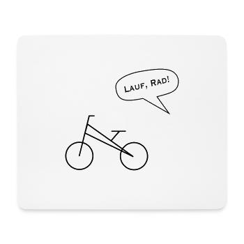Laufrad Fahrrad - Radsport Rad - Anfeuerung Spruch - Mousepad (Querformat) - Weiß - Vorne