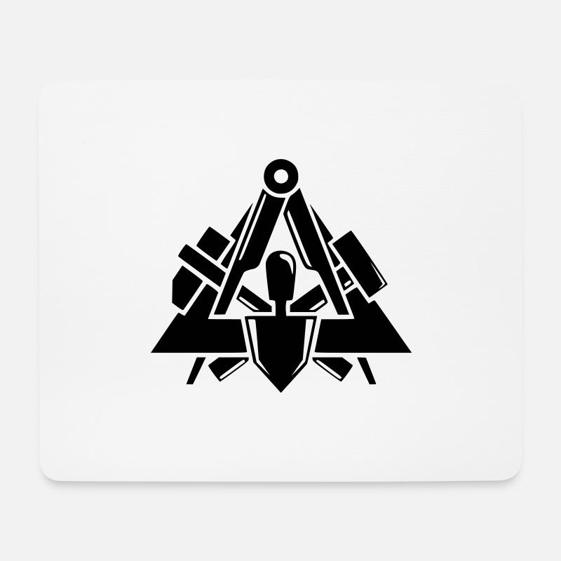 Maurer Zunft Logo - Mousepad (Querformat) - Weiß