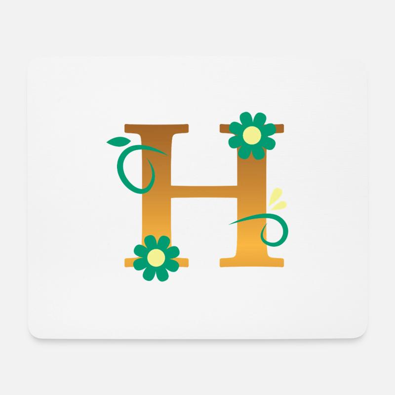 H - Mousepad (Querformat) - Weiß