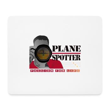 Plane Spotter - Passion for Life - White - Mousepad (Querformat) - Weiß - Vorne