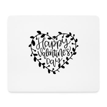 Happy Valentine s Day SVG Cut File - Mousepad (Querformat) - Weiß - Vorne