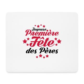 joyeuse première fête des pères - Tapis de souris (format paysage) - blanc - Devant