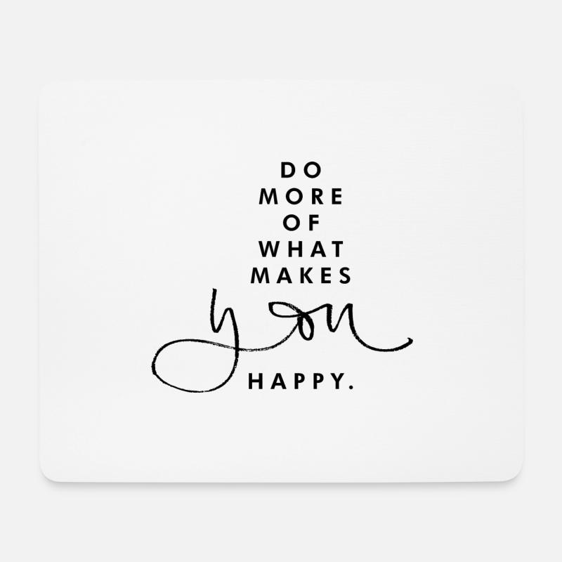 HEUREUX - Tapis de souris (format paysage) - blanc