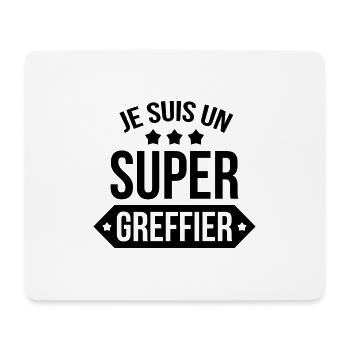 Je suis un super greffier - Tapis de souris (format paysage) - blanc - Devant