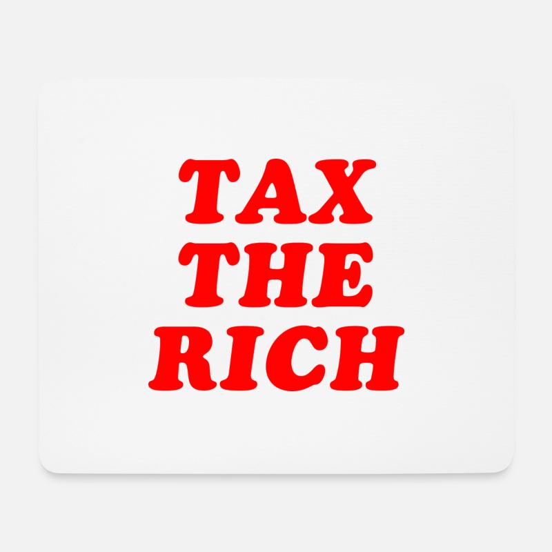 Tax the Rich - Mousepad (Querformat) - Weiß