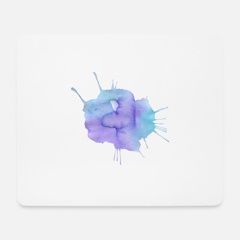 Farbklecks - Mousepad (Querformat) - Weiß