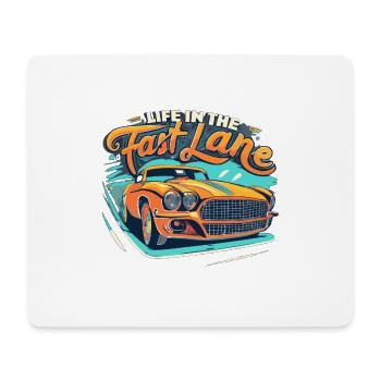 Life in the fast lane, sports car racing - Mouse Pad (horizontal) - white - Front