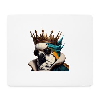 König Kakadu - Mousepad (Querformat) - Weiß - Vorne