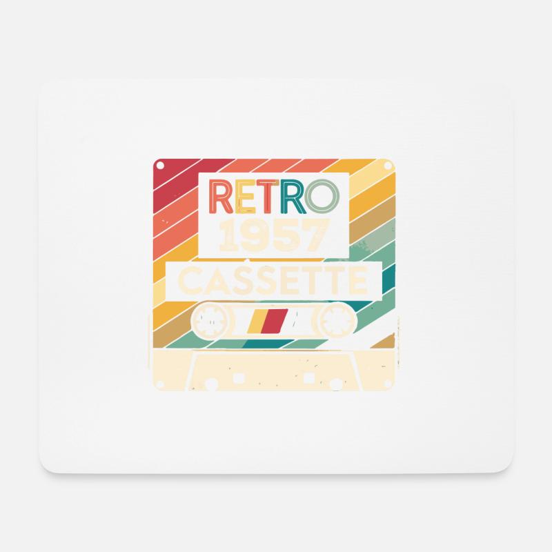 Retro 1975 Jahrgang 1957 - 1957 Jubiläumsgeschenk - Mousepad (Querformat) - Weiß