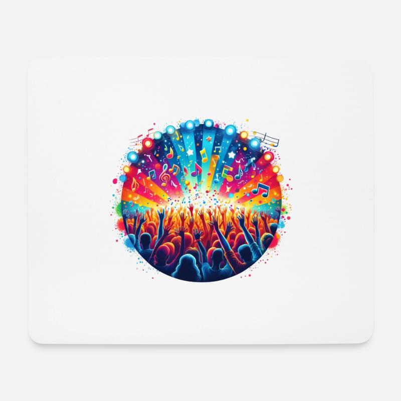 Festival Party - Mousepad (Querformat) - Weiß
