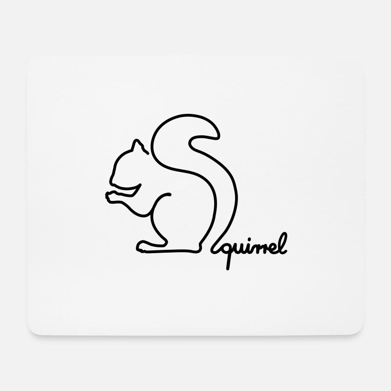 Eichhörnchen - The Squirrel with a quirrel - Mousepad (Querformat) - Weiß