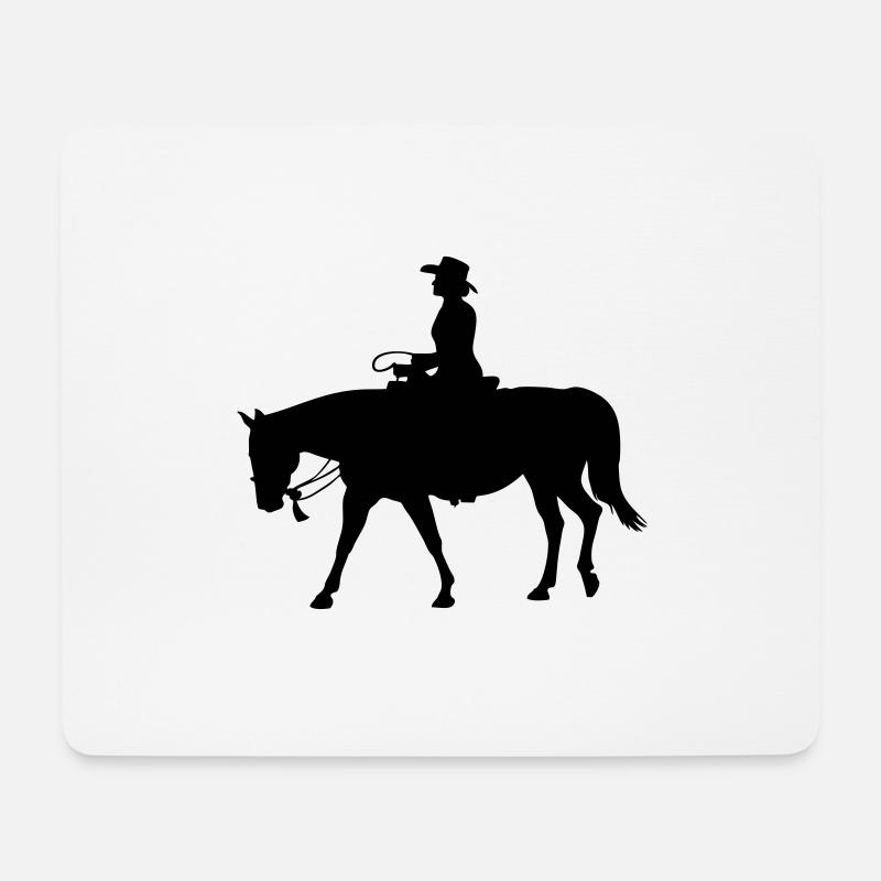 Western-Lady-Bosal - Mousepad (Querformat) - Weiß
