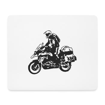Motorcycle trail enduro - Mouse Pad (horizontal) - white - Front