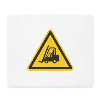Beware of forklifts - Mouse Pad (horizontal) - white - Front