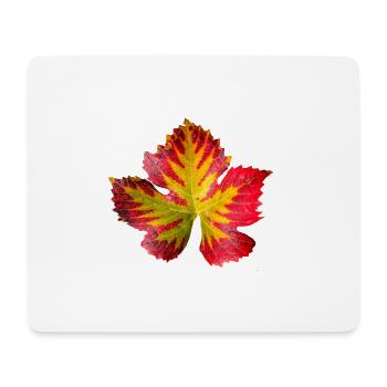 Weinblatt Herbst Wein Blatt Laub - Mousepad (Querformat) - Weiß - Vorne