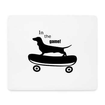 Hund Skateboard In the game! funny cool design - Mousepad (Querformat) - Weiß - Vorne