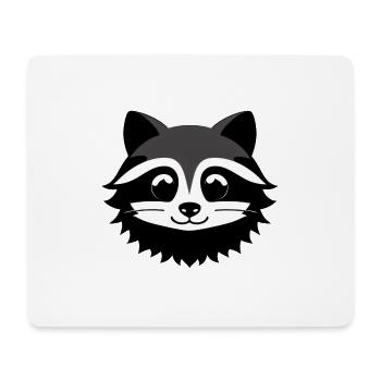 Waschbären süßer Cartoon Waschbär 31 - Mousepad (Querformat) - Weiß - Vorne