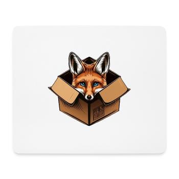 Renard dans une boîte - Tapis de souris (format paysage) - blanc - Devant